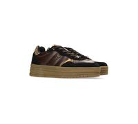 MEXX Baskets basses brun foncé / or / noir, Taille 38