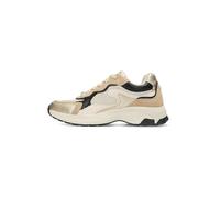 MEXX Baskets basses 'PORTIA LOVE' camel / beige clair / or / noir, Taille 39