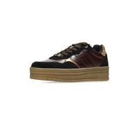 MEXX Baskets basses 'SYLVIA RAY' beige / or / bordeaux / noir, Taille 38