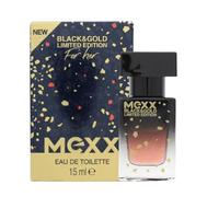 Mexx Black & Gold Limited Edition Woman Eau de toilette sensuelle et florale pour femme, 15 ml
