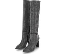 Mexx Femmes sous le genou Bottes KRYSTAL 2 Noir Textile Serti de pierres précieuses Taille : 38
