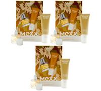 Mexx Set de Cadeau Femme pour Elle 3 Ensembles = 3 X 20ml EDT Spray + 50ml Brume