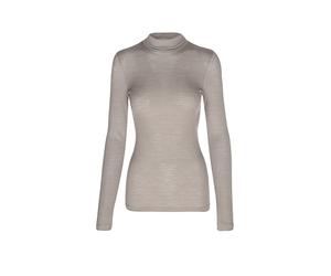 MEY Langarmshirt WOOL LOVE deep taupe marron clair | XXL/XXXL