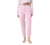 Mey Pantalon femme longueur cheville : coupe ample, jambe longue, matière sweat douce et fine, taille confortable avec cordon de serrage, poches latérales, série Solid Love, rose, XL
