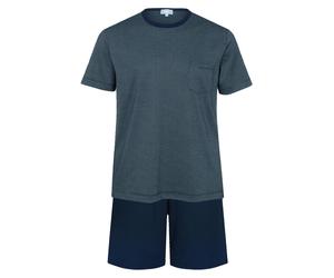 Mey Pyjama court bleu-gris / bleu foncé, Taille S