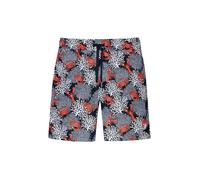 Mey Shorts de bain 'Ocean Bloom' bleu marine / orange / noir / blanc, Taille L