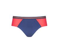 Mey Slip 'Poetry Sheer' bleu foncé / or / rouge orangé, Taille L