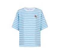 Mey T-shirt 'Straight Waves' bleu ciel / blanc, Taille S