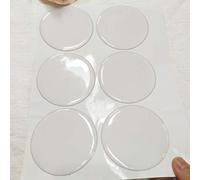 MEYA Ensemble de 12pcs autocollant époxyde rond transparent pour pendentifs de capsules de bouteilles
