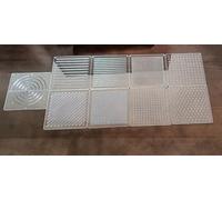 MEYA Sashiko Lot de 9 pochoirs en acrylique pour broderie Sashiko Motif point matelassé Petite aiguille pour modèle d'outils manuels