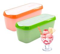 MEYAGOT 2 Pièces Conteneurs De Crème Glacée, Bacs À Glace Avec Couvercle, 1.5l Récipients De Congélation Réutilisables, Conteneurs Scellés Pour Les Amateurs De Crème Glacée