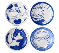 MEYAGOT 4 Pièces Bols À Sauce Soja En Céramique, Assiettes À Sauce Soja, Céramique Bols De Service Set, Assiettes Japonaises Bols En Céramique Pour Chat Petits Bols Pour Accompagnement