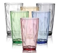 MEYAGOT 6 Pièce Verres À Eau Verre D'eau Plastique 470ml Verres À Boire Réutilisables Verre A Eau Verres À Boissons Verres À Boisson Passe Au Lave-Vaisselle Pour Pique-Niques Camping Fêtes 6 Couleurs