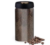 MEYAGOT Boîte à café hermétique pour grains de café 1,8 l - Avec couvercle en verre hermétique - Boîte à café sous vide - Boîte à café sous vide - Pour café, thé, cacao, pâtes
