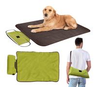 MEYAGOT Couverture Pliable Animal Domestique, 100 x 70cm, Peluche, Imperméable, Pour Chien, Vert, Tissu Oxford, Sac, Camping
