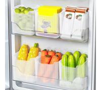 MEYAGOT Lot De 6 Organiseurs De Réfrigérateur, Organisateur Frigo, Boîte De Rangement Pour Porte De Réfrigérateur, Boite De Rangement Frigo Bacs De Rangement Pour Cuisines Réfrigérateur Armoires