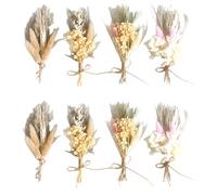 MEYAGOT Lot de 8 Bouquets de Fleurs Séchées, Mini Bouquet de Fleurs Séchées, Fleurs Séchées pour Bricolage, Naturelles Petites Fleurs Séchées pour DIY Cadeau Cadre Photo Décoration de Mariage