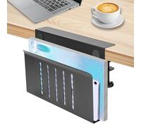 MEYAGOT Rangement Latéral Bureau, Organisateur Portable, Support Pour Ordinateur, Accessoires Pour Bureau À Domicile (Noir)
