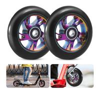 MEYAGOT Roues De Rechange pour Trottinette,2 PièCes 120mm Scooter Replacement Wheels,ABEC-9,Roues De Rechange pour Scooter,Roues De Scooter pour Scooter,(Noir)