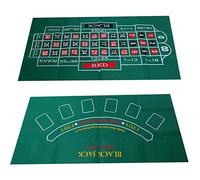 MEYANG Disposition Table Casino en Feutre, Table Imperméable Nappe Roulette Blackjack, Énorme Roue Roulette Luxe Jeux Table pour Adultes
