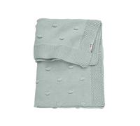 Meyco 2733053 Couverture tricotée pour bébé avec nœuds Vert Pierre 75 x 100 cm
