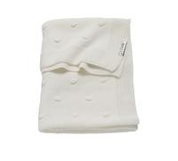 Meyco 2753050 Couverture bébé tricotée avec nœuds 100x150 cm, Off White/Blanc