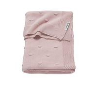 MEYCO Baby Knots, Couverture de Berceau tricotée (100% Coton Doux, Polyvalent, Facile d'entretien, Respirant, Taille : 75 x 100 cm), Rose