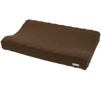 Meyco Baby Knots Housse de matelas à langer 100% coton lavable et facile d'entretien Passe au sèche-linge 50 x 70 cm Chocolat
