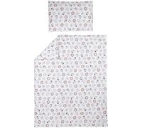Meyco Baby Linge de lit Animal, lit Junior (matière Respirante, Housse de Couette 100% Coton, taie d'oreiller Incluse, Lavable en Machine et adaptée au sèche-Linge, 120 x 150 cm), Multicolore