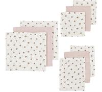 Meyco Baby Mini Panther Starset mouchoirs en Mousseline, 9 pièces (Couches de Gaze, Gants de Toilette & Bavoirs en 100% Coton, très absorbants & à séchage Rapide, multifonctionnels), Soft Pink