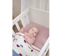 Meyco Baby Shapes Drap de berceau pour berceau (drap 100% coton, extra doux, respirant, à mettre sous la couverture, facile d'entretien, taille : 75 x 100 cm), lilas