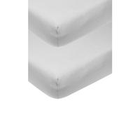 Meyco Baby Uni Drap de lit 2 pièces (Drap de lit avec qualité Jersey Doux, 100% Coton, Ajustement Parfait grâce à l'élastique Tout Autour, Taille : 70 x 140 cm), Gris Clair