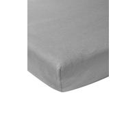 Meyco Baby Uni drap de lit (drap de qualité jersey doux, 100% coton, ajustement parfait grâce à l'élastique intégré, respirant, taille : 60 x 120 cm), gris