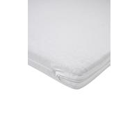 Meyco Baby Uni Housse de Matelas pour lit de Voyage (Housse 100% Coton, Douce pour la Peau, Extensible, Lavable & adaptée au sèche-Linge, Taille : 60 x 120 cm), White