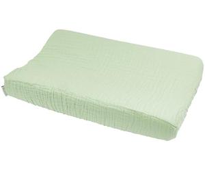 Meyco Baby Uni Housse pour matelas à langer (matelas à langer 100% coton, prélavé, doux, agréable pour la peau, lavable & adapté au sèche-linge, taille : 50 x 70 cm), Soft green