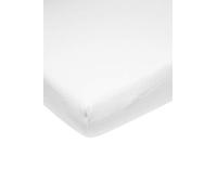 Meyco Baby Uni Molton Drap de lit élastique (protège-Matelas imperméable, Extra élastique et Respirant, Matelas 80% Coton, Dimensions : 70 x 140 cm), Blanc