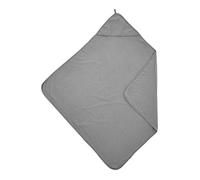 Meyco Baby Uni Serviette à Capuche, Serviette de Bain (en 2 Couches de Coton Doux 100%, usages Multiples, Facile d'entretien, Lavable en Machine, Facile à Combiner, Taille : 80 x 80 cm), Grey
