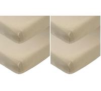 Meyco Baby Uni spannbettlaken beistellbett - 2er Pack - Taupe - 50x90cm (Lot de 2)