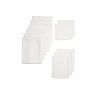 Meyco Baby Uni Starterset mouchoirs en Mousseline, 12 pièces (Set de mouchoirs en Mousseline, Gant de Toilette & Bavoir, 100% Coton, très Absorbant & séchage Rapide, Multifonctionnel), White