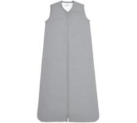 Meyco Baby Woven Uni Sac de couchage pour bébé, sac d'éveil (100% coton, doux pour la peau, ajustement sûr, longue fermeture éclair, sac de couchage d'été pour bébé, taille : 90 cm), Grey