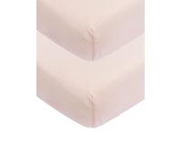 Meyco Drap-Housse Lot de 2 lit bébé 60x120cm Jersey Soft Pink | 100 % coton - Certifié Oeko Tex - Drap-housse - Élastique sur tout le pourtour - respirant & doux pour la peau