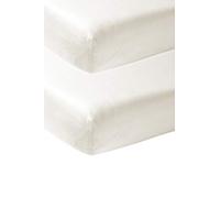 Meyco Drap-Housse Lot de 2 lit bébé 70x140/150cm Jersey Offwhite | 100 % coton - Certifié Oeko Tex - Drap-housse - Élastique sur tout le pourtour - respirant & doux pour la peau