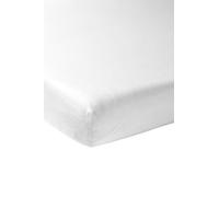 Meyco Drap-Housse uni pour Berceau bébé (Drap de lit en Jersey Doux, en 100% Coton, Ajustement Parfait grâce à Un élastique Tout Autour, Respirant, Dimensions : 40 x 80 x 90 cm), Blanc
