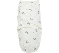 Meyco Gigoteuse d'emmaillotage pour bébé de 0 à 3 Mois - 100% Coton - Certifié Öko-Tex - Confort de Sommeil Doux - Respirant et Absorbant l'humidité - Moon Indigo