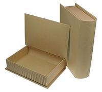 Meyco Hobby Lot de 2 boîtes en carton pour livres de bricolage et de coloriage - Naturel - Carton solide - Unisexe - Beige