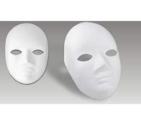 Meyco Hobby Masque de carnaval vierge blanc à colorier, peindre, décorer - 1 pièce