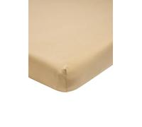 Meyco Home Basic Jersey Drap de lit Simple (Drap de qualité Jersey Doux, 100% Coton, Ajustement Parfait grâce à Un Cordon élastique sur Tout Le pourtour, Taille : 180 x 200 cm), Sable Chaud