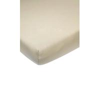 Meyco Home Basic Jersey Uni, Drap pour 1 Personne (Drap avec qualité Jersey Doux, 100% Coton, Ajustement Parfait grâce à Un Cordon élastique Tout Autour, Respirant, Taille : 120 x 200 cm), Sable