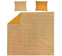 Meyco Home Linge de lit Double Cheetah/Uni (Coton, matière Respirante, Facile d'entretien, Bande Pliante Pratique, Dimensions : 240 x 200/220 cm), Miel doré