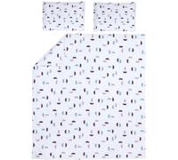 Meyco Home Shapes Double Bed Linen (Coton, matière Respirante, Facile d'entretien, Bande Pliante Pratique, Ajustement Parfait, Taille : 200 x 200/220 cm), Purple